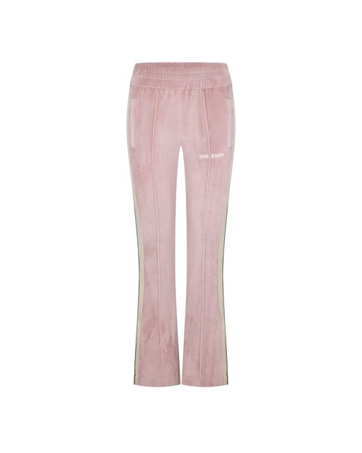 Palm Angels Pink Closed Hem Jersey Jogging Bottoms