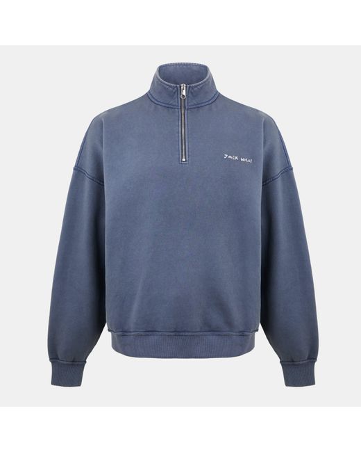 Jack Wills Blue Quarter-Zip Fleece for men