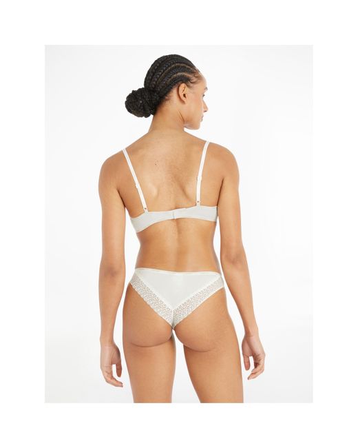 Calvin Klein White Flirty Plunge Bra