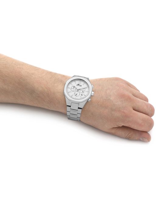 Lotus Metallic Stainless Steel Sports Quartz Watch