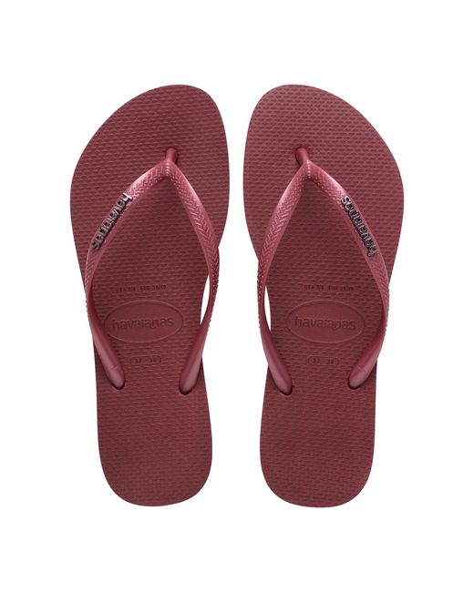 Havaianas Red Slim Flip Flops