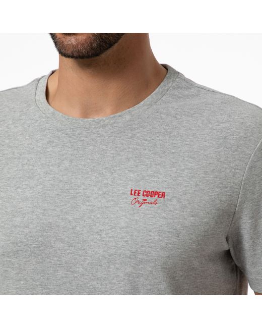Lee Cooper Gray Regular Fit T-Shirt for men