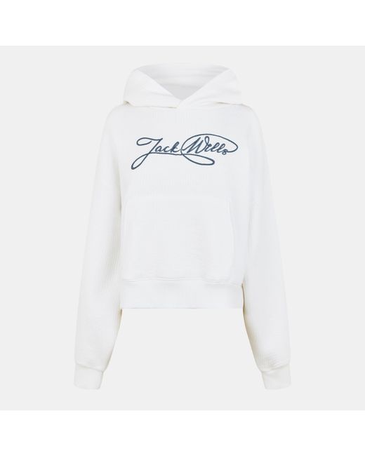 Jack Wills White Ottoman Rib Hood Ladies