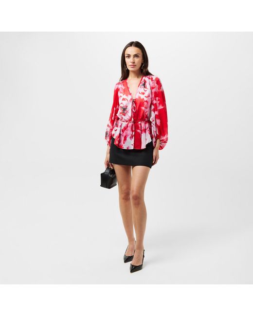 Ted Baker Red Aleria Floral Top