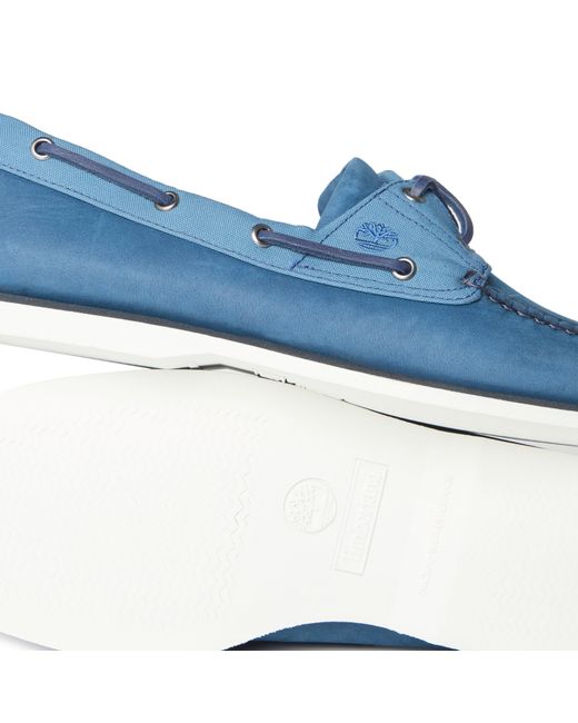 Timberland Blue Classic Dark Lace-Up Boat Shoes for men