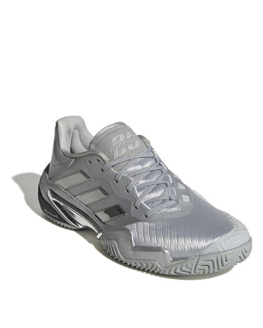 Adidas Gray Barricade 13 Edition Tennis Shoes for men