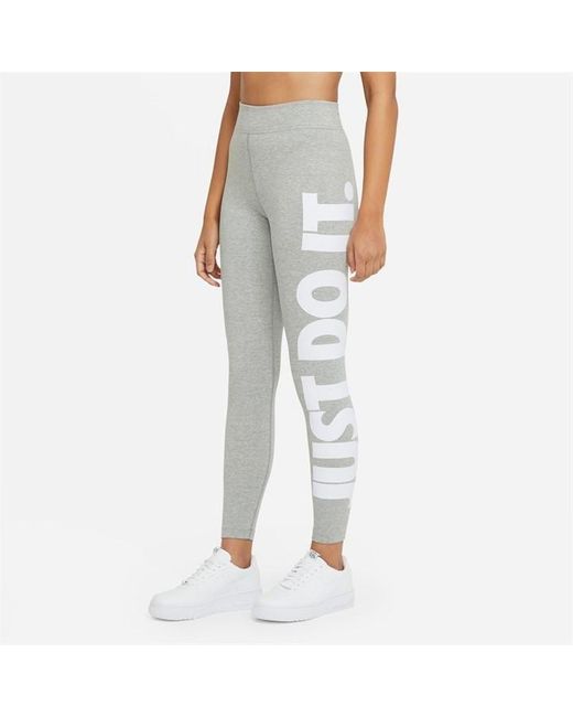 Nike Gray Sportswear Essential High-rise leggings