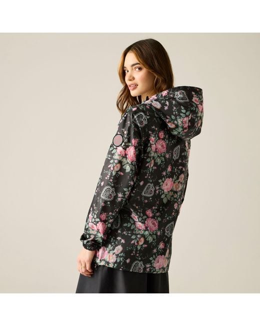 Regatta Black Cath Kidston Waterproof Pack It Jacket