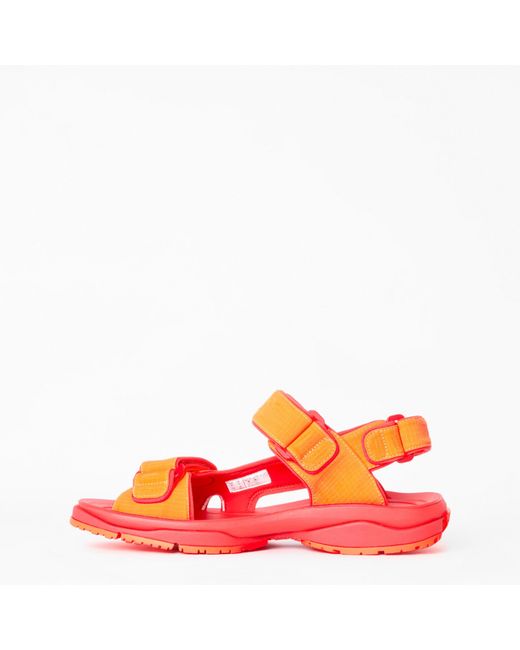 Balenciaga Red Flat Sandals for men
