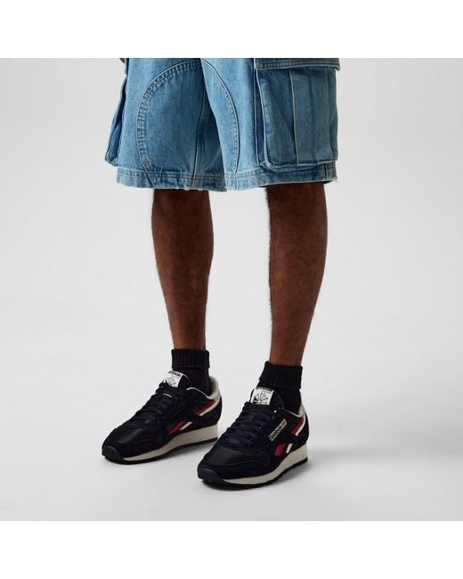 Reebok Blue Classic Leather Low-Top Trainers for men