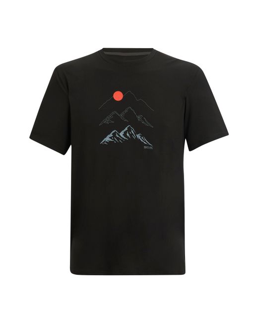 Regatta Black Fingal Tee Short Sleeve Performance T-Shirt for men