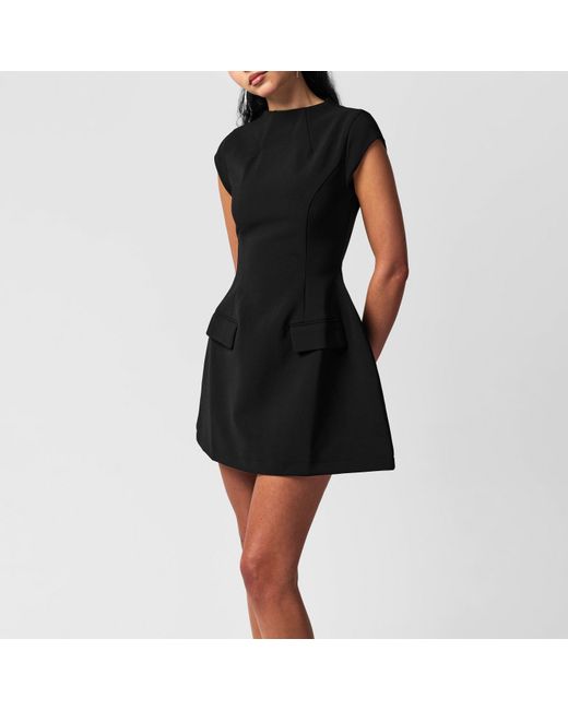 Odd Muse Black Cap Sleeve Mini Dress