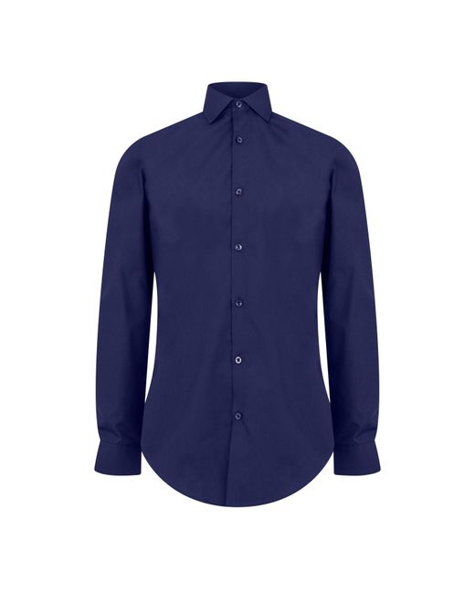 Twisted Tailor Blue Apsley Slim Shirt for men