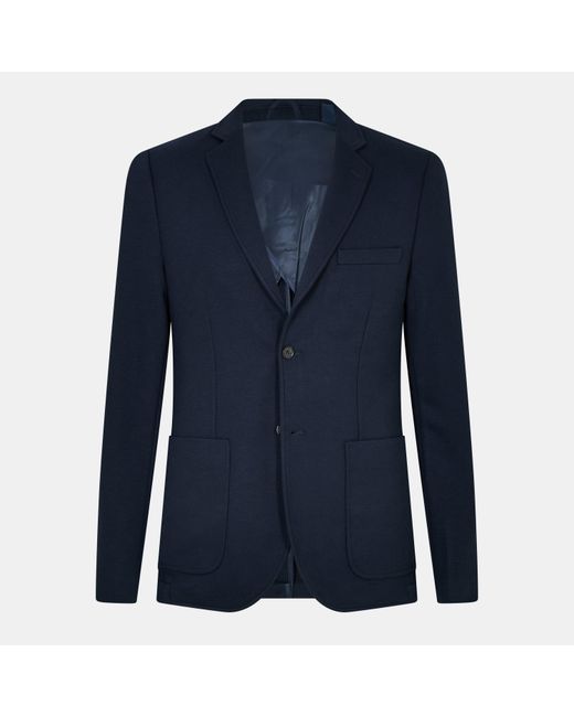 Jack Wills Blue Jersey Long Sleeve Blazer for men