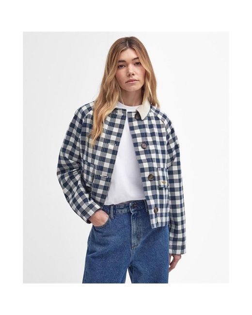 Barbour Blue Maddison Gingham Casual Jacket