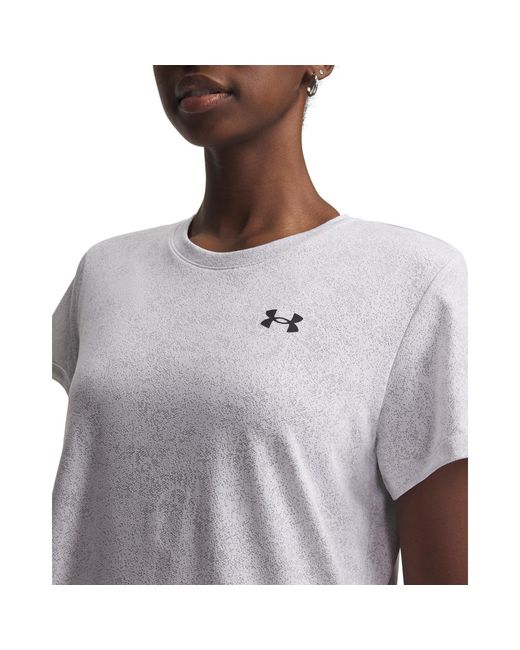 Under Armour Gray Tech Texture Short Sleeve Performance Gym Top