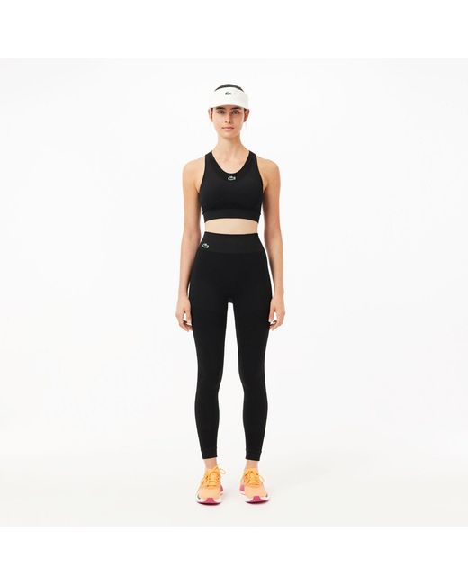 Lacoste Black Sport Stretch Removable Padded Bralette