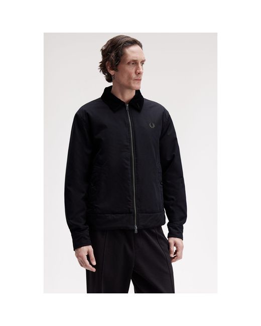 Fred Perry Blue Caban Barn Jacket for men