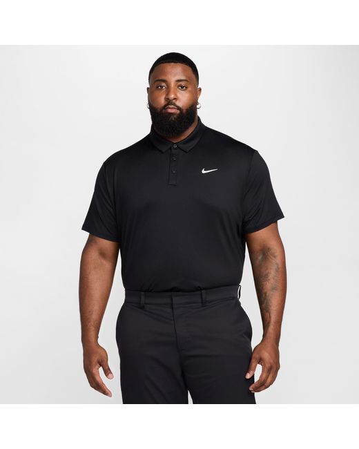 Nike Black Df Tour Solid Polo for men