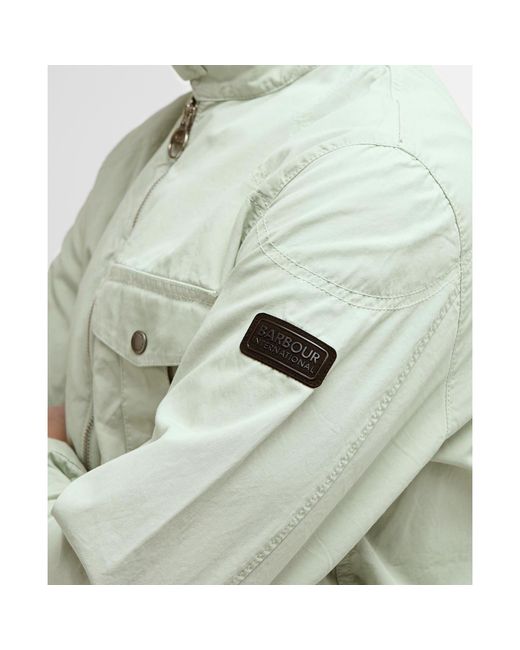 Barbour Green B.Intense Tarnett Structured Zip Harrington Jacket for men