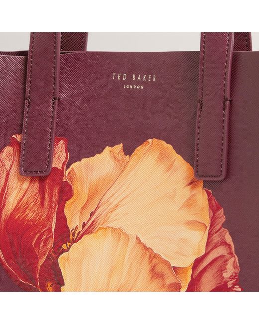 Ted Baker Pink Floral Graphic Small Icon Tote Bag