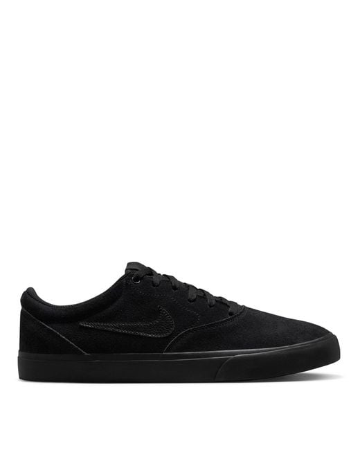 Nike Black Charge Low Suede Shoes for men