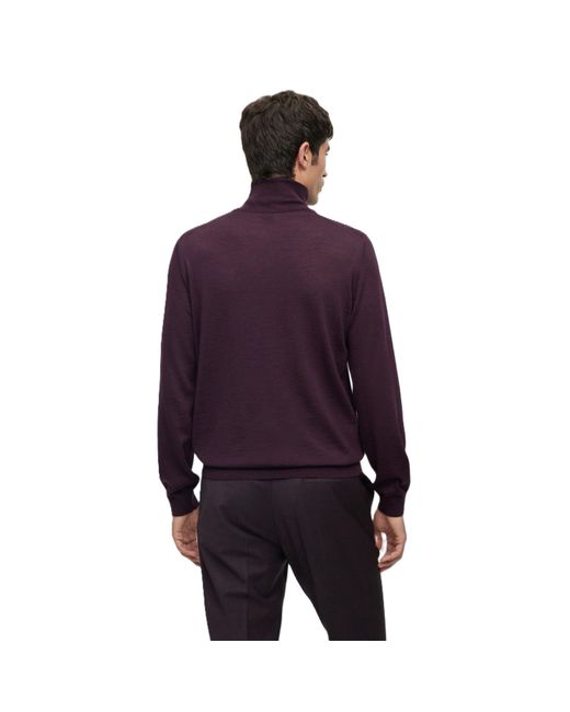 Boss Purple Musso P Crew Sweatshirt for men