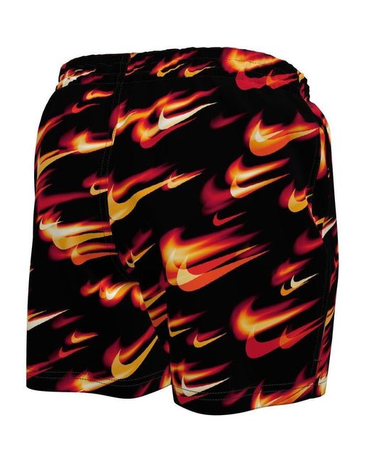 Nike Red Swim Breaker 5 Brief-Lined Volley Short for men