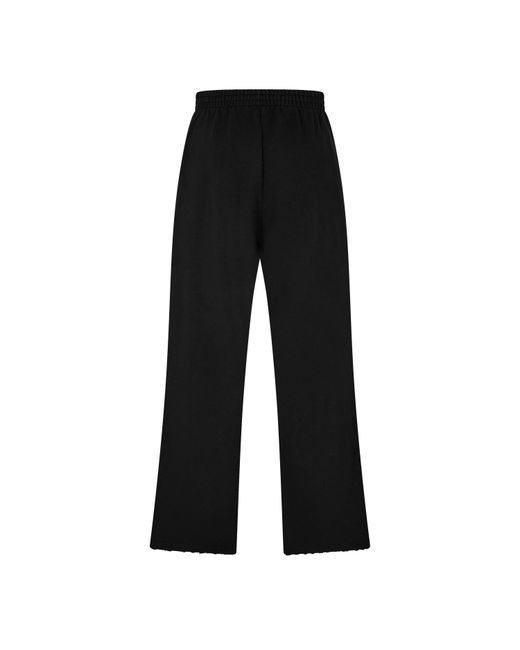 Balenciaga Black Open Hem Woven Tracksuit Joggers for men