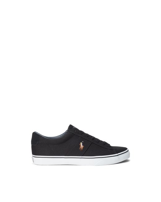 Polo Ralph Lauren Black Canvas Trainers for men