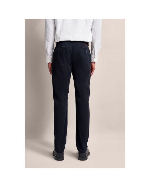 Bugatti Blue Cotton Chinos for men