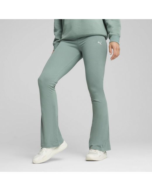 PUMA Blue Ess High-Waist Flared Leggings Trousers