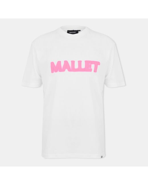 Mallet White Spray Regular Fit T-Shirt for men