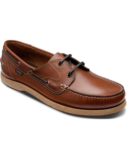 Loake Brown Boat Shoes for men