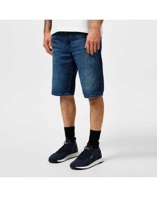 Boss Blue Titanium Runn Knit Trainers for men