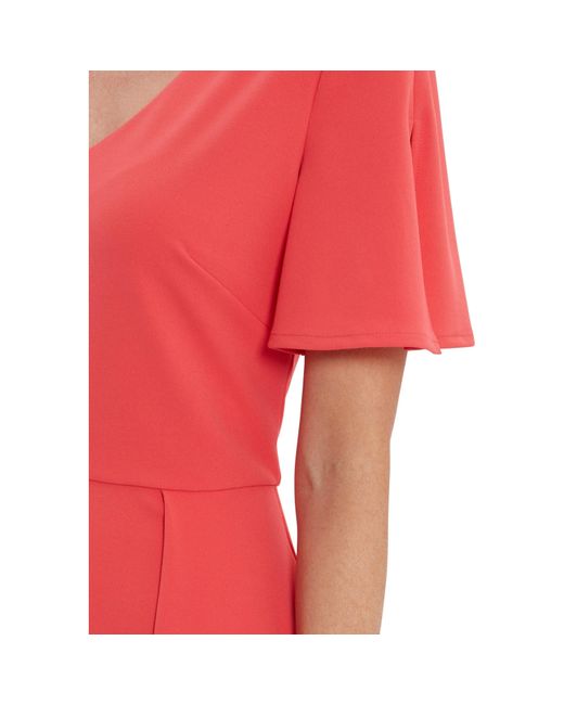 Gina Bacconi Red Mylee Soft Stretch Crepe Dress