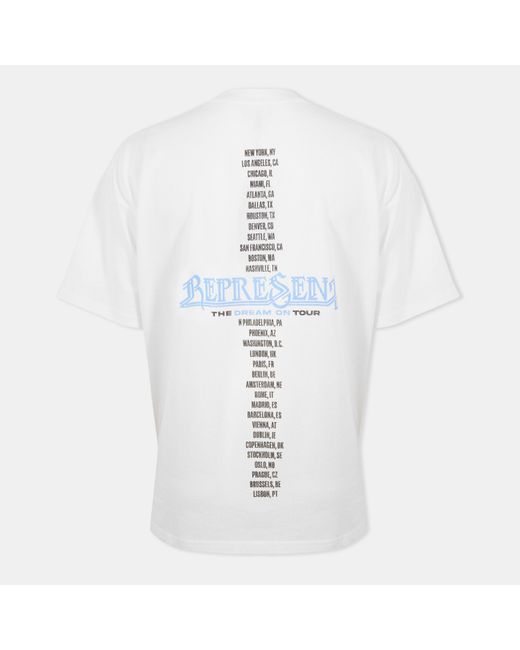 Represent White Rep Golden Tour Oversized T-Shirt for men