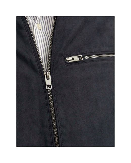 Jack & Jones Blue Dylan Biker Jacket for men
