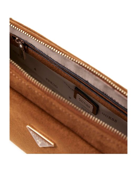Guess Brown Devon Mini Crossbody Bag