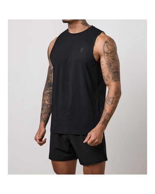 Gym King Black Victory Performance Vest for men