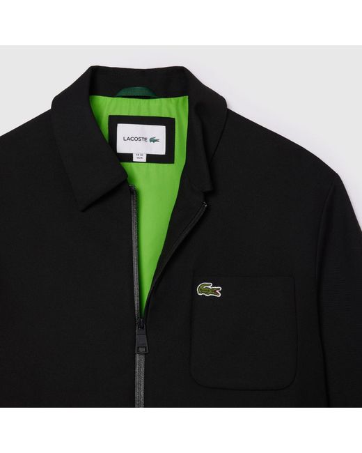 Lacoste Black Contrast Lined Track Jacket for men