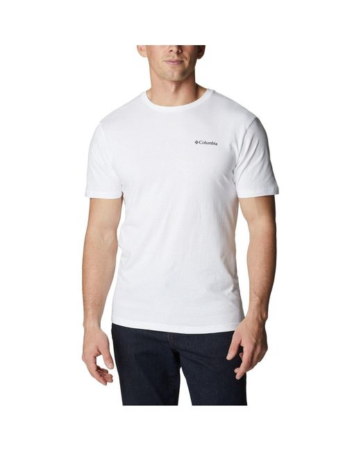 Columbia White Barton Regular Fit T-Shirt for men