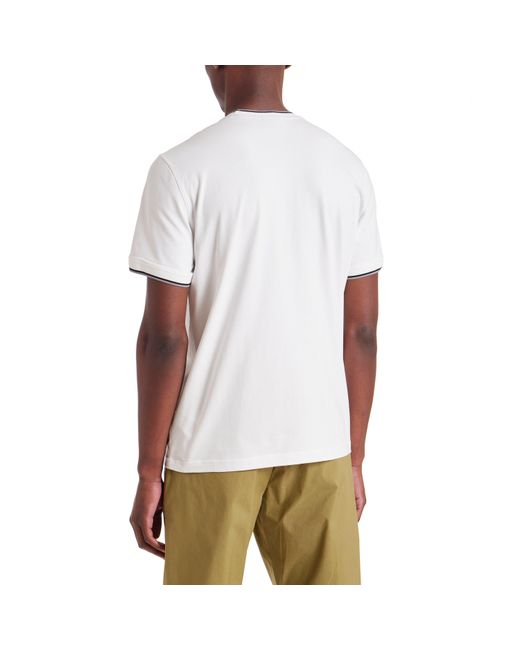 Paul Smith White Logo Patch T-Shirt for men