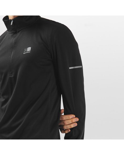 Karrimor Black Long Sleeve 1/4 Zip Top for men