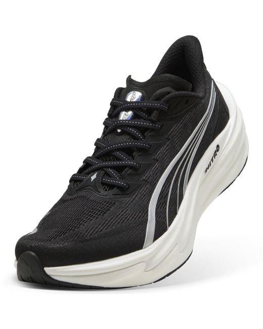 PUMA Black Deviate Nitro 4 Road Running Shoes for men