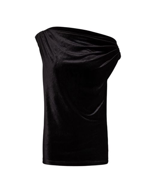 Ralph Lauren Black Kinthea Velvet Top