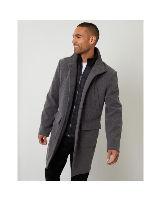 Threadbare Gray Tb Dorada Overcoat for men