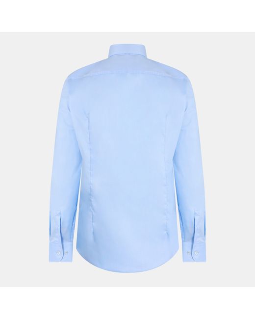 Boss Blue H Hank Kent Long Sleeve Oxford Shirt for men