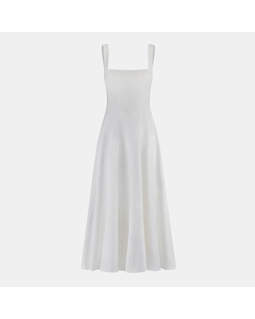 knit midi dresses Womens Cashmere Ribbed Knit Midi Dress Long Sleeve Square Neck Dress main image 1