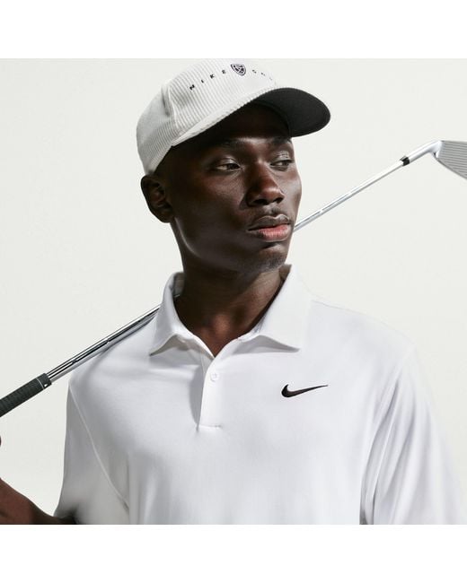 Nike White Short Sleeve Performance Polo Shirt for men